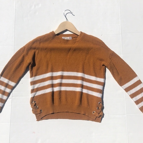 Pink Republic Sweaters - Pink Republic Mustard Yellow Striped Sweater